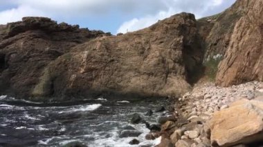 Deve Kayası, Hammershus, Bornholm Danimarka, benzersiz karakteristik kayalar