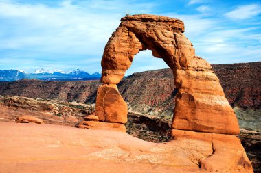 Utah 'taki Arches Ulusal Parkı' nda Narin Kemer. 