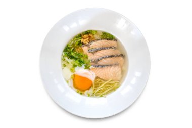 Balık ve yumurtalı pirinç lapası.