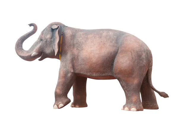 Elephant Statue Isolated White Background Clipping Path Included — Stock Photo, Image