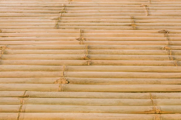 Närbild Bambu Vagn Bambu Säng Bakgrund Och Konsistens Selektivt Fokus — Stockfoto