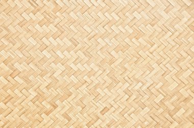 Arka plan için geleneksel el işi örülmüş bambu desenini kapat.