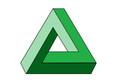 Optik yanılsama. Penrose imkansız üçgen