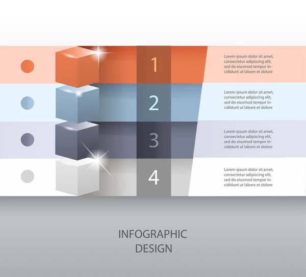 Vektorvorlage für Infografik oder Webdesign — Stockvektor