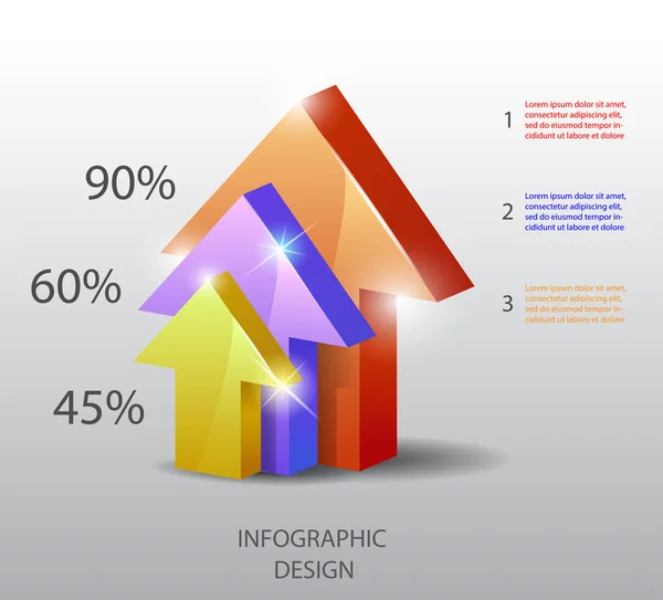 Vektor-Vorlage im modernen Stil. für Infografik, Präsentation — Stockvektor