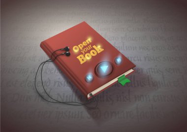 Kulaklıklar, vektör çizim ile sesli kitap kavramı