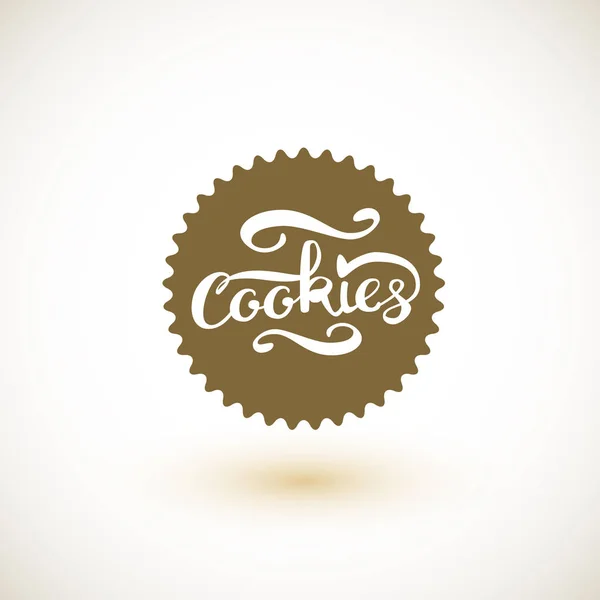 Cookie-logotypen och Cookies bokstäver. Vektorillustration — Stock vektor