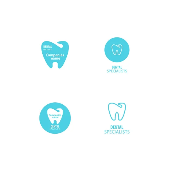 Set of dental clinic logo tooth icon — Stock Vector