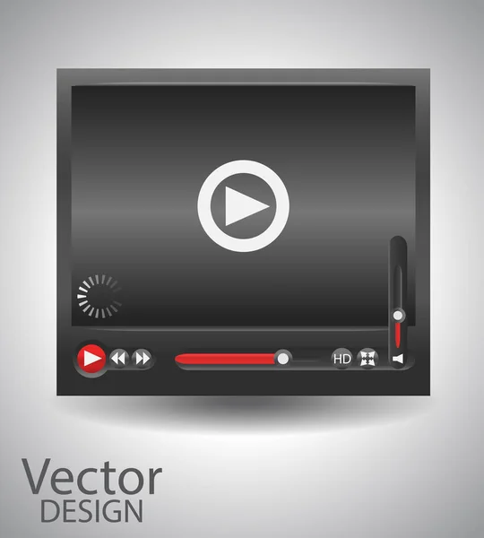 Lecteur vidéo vectoriel — Image vectorielle