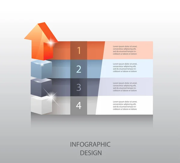 Modèle pour infographie ou web design — Image vectorielle