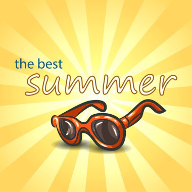 Güneş gözlüğü ile yaz arka plan .