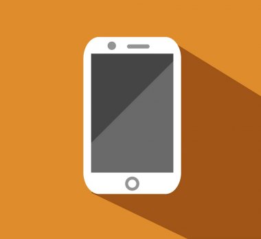 Telefonun vektör düzlüğü simgesi.