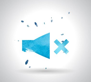 suluboya hoparlör vektör simgesi