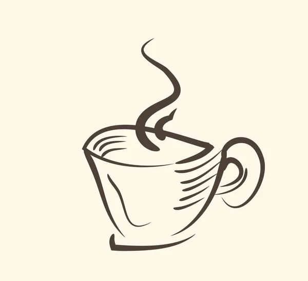 컵, 찻잔, 뜨거운 음료, 커피, 차 등의. — 스톡 벡터