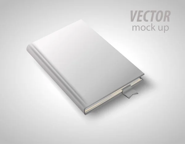 Libro en blanco aislado en blanco para reemplazar su diseño. Ilustración vectorial  . — Vector de stock