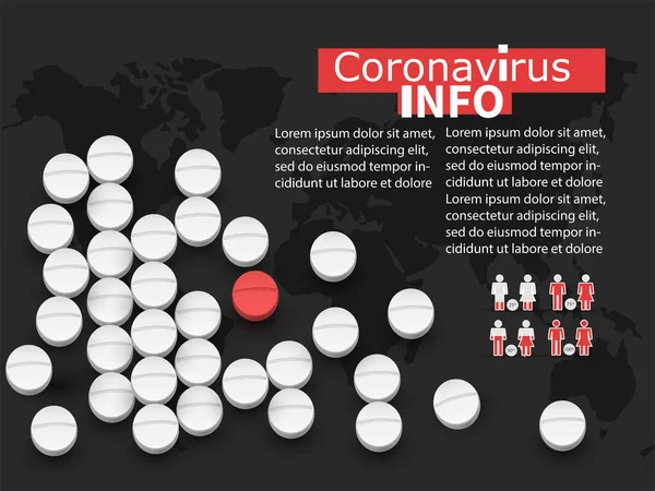 Coronavirus, CoVID-19: nCoV infographics στοιχεία, ανθρώπινος κορωναϊός παράγοντες κινδύνου. υγεία και ιατρική. Μυθιστόρημα Coronavirus 2019. Πνευμονία. εικονογράφηση διανύσματος. Διάνυσμα Αρχείου