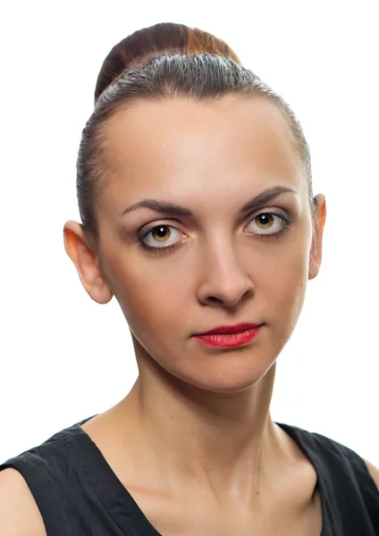 The magnificent young woman in a black dress — Stock Photo, Image