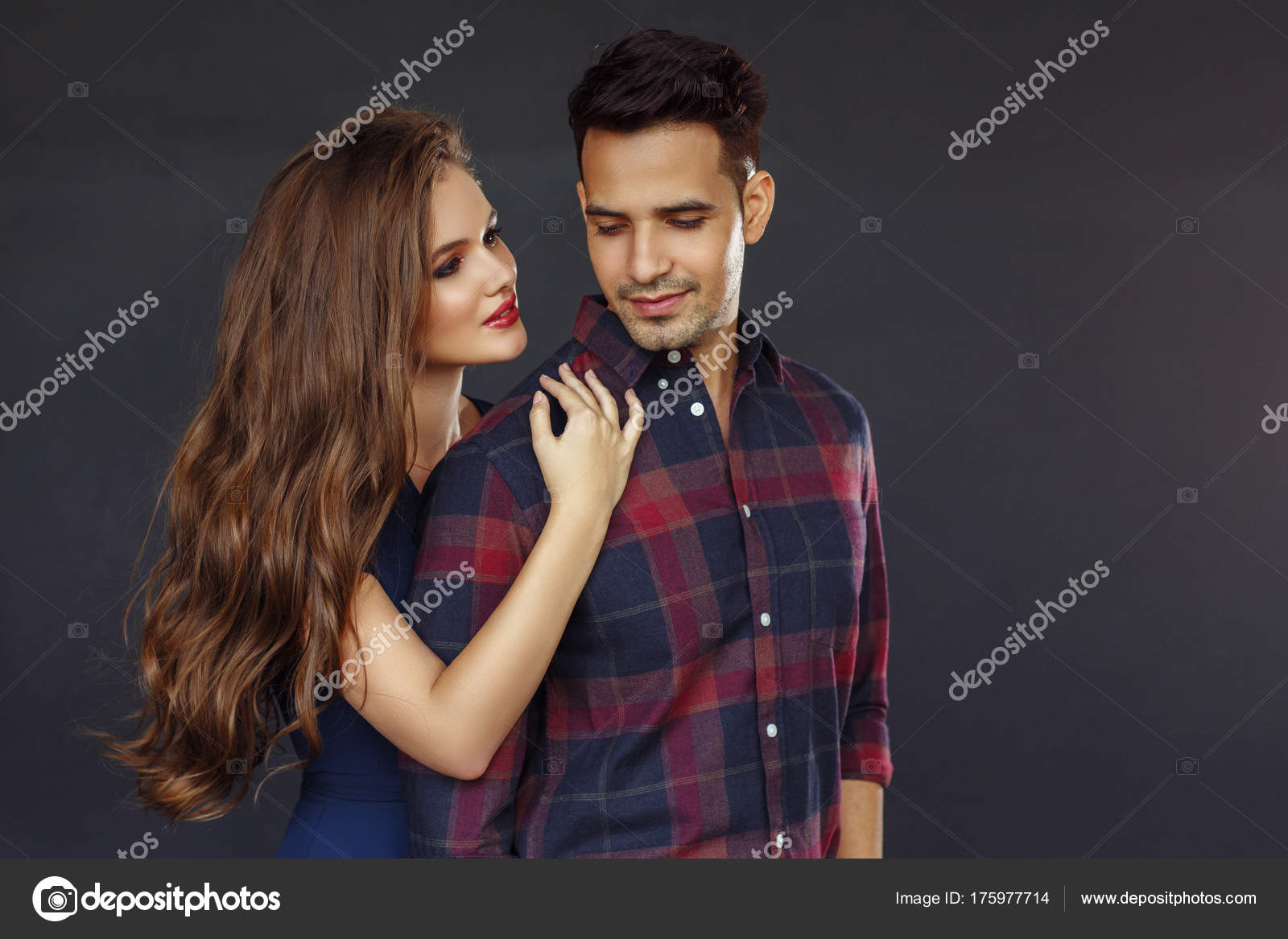 Full Body Picture of a Casual Couple Posing Stock Photo - Image of love,  hold: 53933910