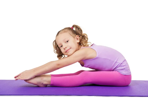 Niña Haciendo Ejercicios Fitness — Foto de Stock