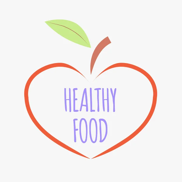 健康饮食标志 网站标识 健康生活方式概念 — 图库矢量图片