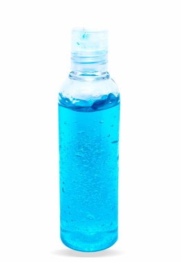 El yıkamak için alkol jeli, beyaz bir sırt grubunda ellerini yıkamak için jeli ayır.