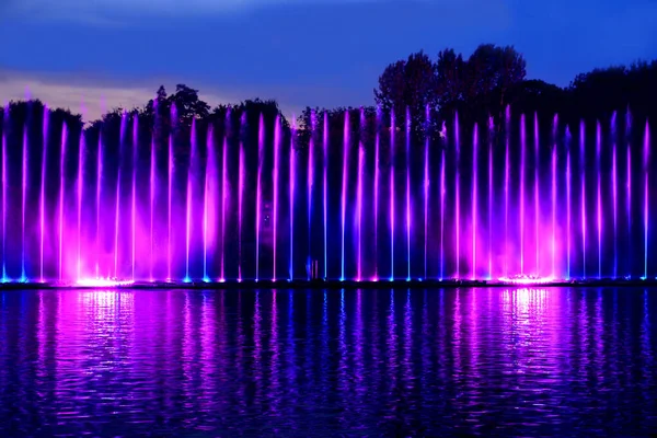 Musical fountain with laser animations.Musical fountain \
