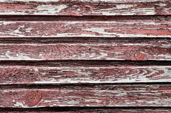 Dřevěné desky natřené barvou starý, ošuntělý — Stock fotografie