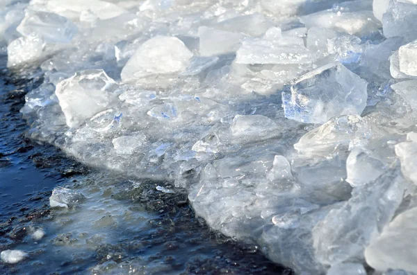 Відблиск Світла Відбивається Уламках Чистого Льоду — стокове фото