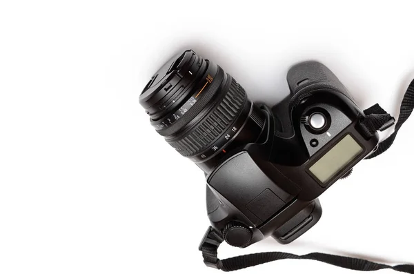 Digital single-lens reflex camera, isolated on white background — Stock Photo, Image