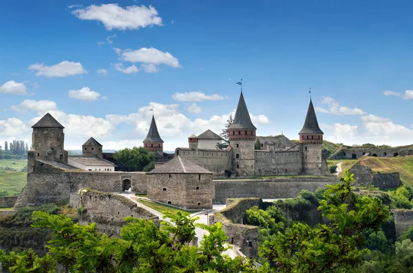 偉大な中世の要塞の壁そしてタワー ロイヤリティフリーのストック写真