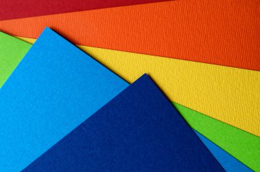 Parlak renkli karton kaplamaların dokusu