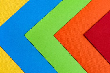 Parlak renkli karton kaplamaların dokusu