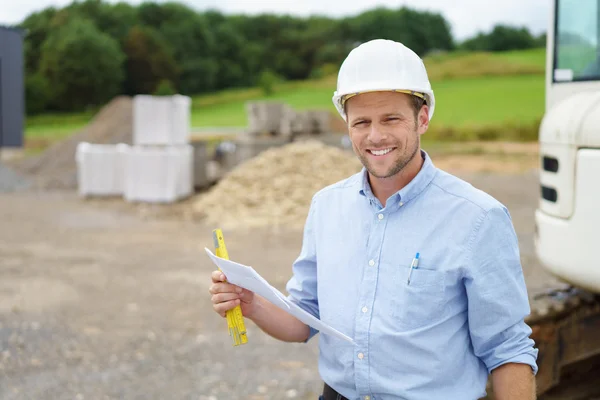 Young architect, engineer or building contractor — Stock Photo, Image