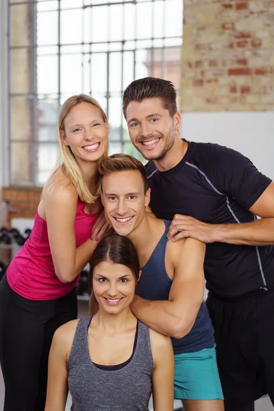 Young European friends together at gym — Stock Photo, Image