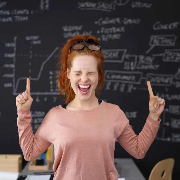 Emotional girl screaming — Stock Photo, Image