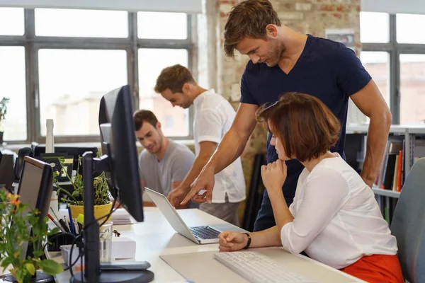 Colleagues working in modern office — Stock Photo, Image