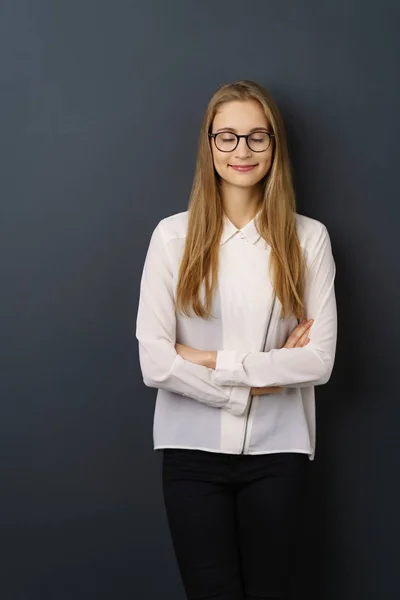 Hermosa joven contador — Foto de Stock