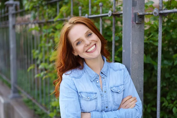 Cute charismatic young redhead woman — Stock Photo, Image