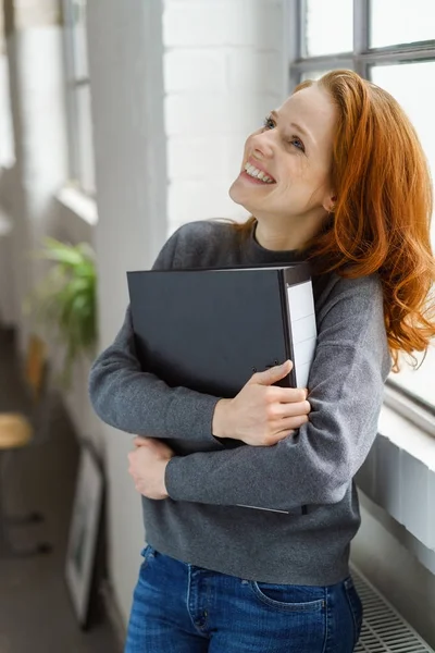 Pretty young student with a big happy smile — Stock Photo, Image