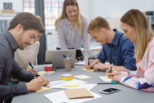Group of young students or business people — Stock Photo, Image