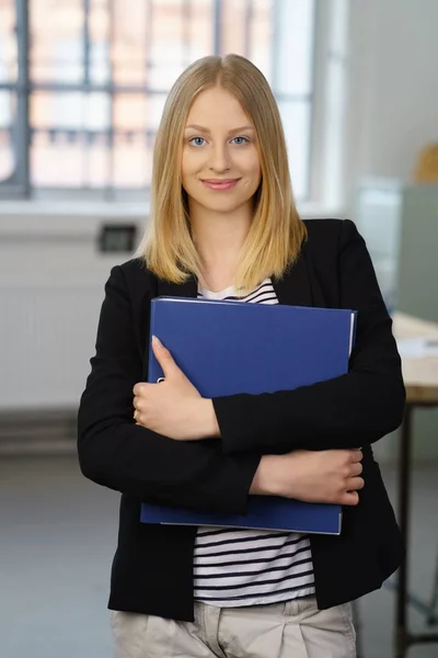 Young woman hoping to apply for a job — Stock Photo, Image