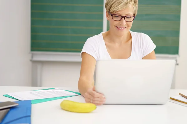 Happy contented young university student — Stock Photo, Image