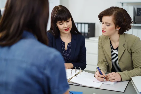 Group of stylish businesswomen in a meeting — Stock Photo, Image
