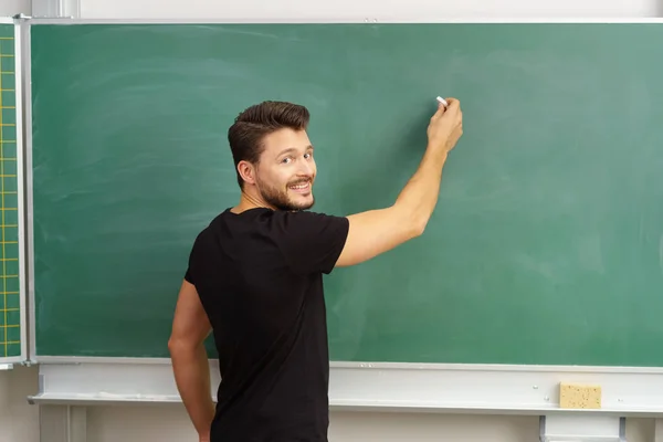 Портрет молодого бородатого вчителя — стокове фото