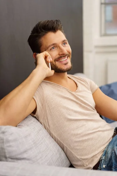 Cheerful bearded man — Stock Photo, Image