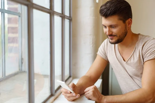 Young smiling bearded man — Stock Photo, Image