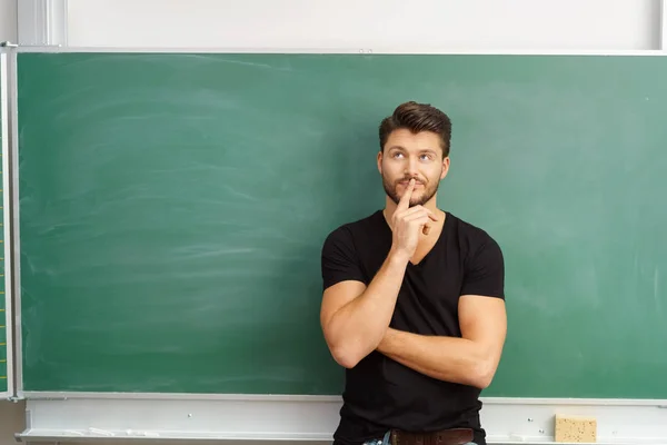 Portrait of young bearded teacher — Stock Photo, Image