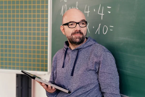 Maths teacher standing — Stock Photo, Image