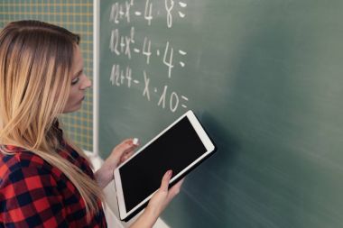 Female maths teacher   clipart
