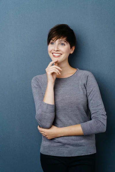 Fröhlich schöne Frau — Stockfoto